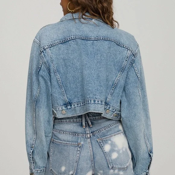 Good American Cropped Denim Jacket - Picture 3 of 11